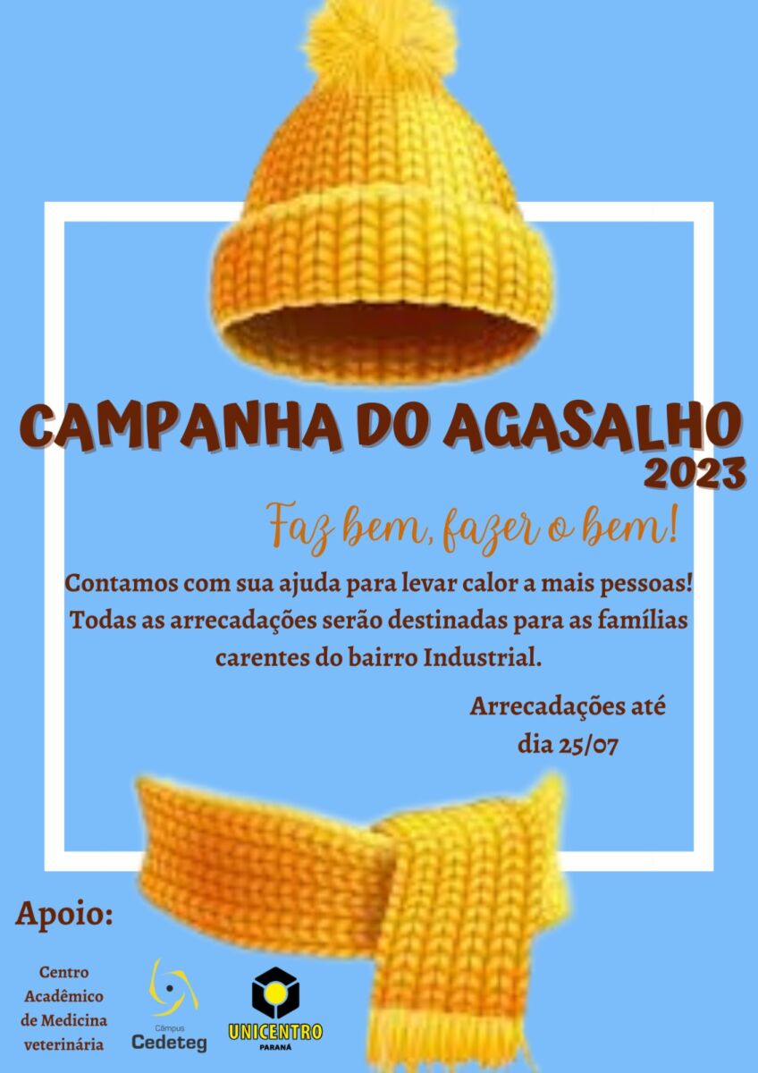 Câmpus Cedeteg realiza campanha de arrecadação de agasalhos para famílias carentes do bairro Industrial