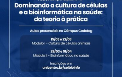Docentes da Unicentro promovem curso de aperfeiçoamento em cultura de células e bioinformática aplicada à saúde