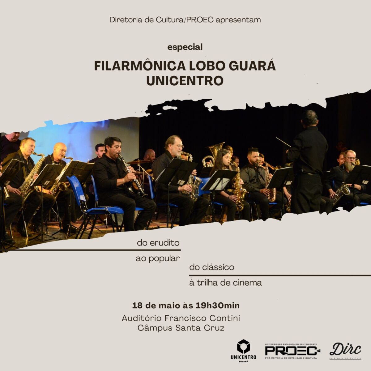 Apresentação especial da Filarmônica Lobo Guará/Unicentro
