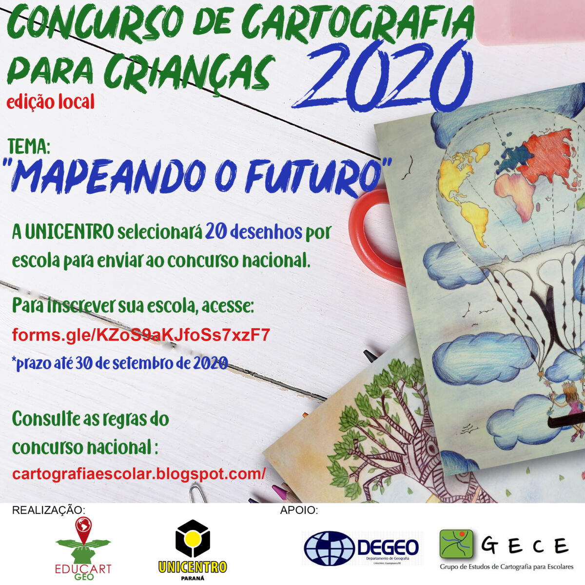 CONCURSO CARTOGRAFIA PARA CRIANÇAS 2020