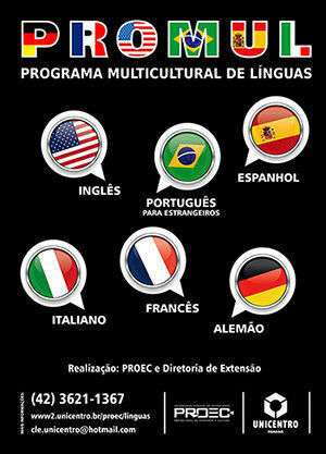 Abertas as inscrições para os cursos de idiomas oferecidos pela Unicentro, em Guarapuava