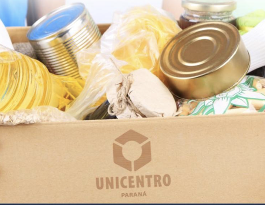 Unicentro promove campanha de arrecadação de alimentos, itens de higiene pessoal e limpeza