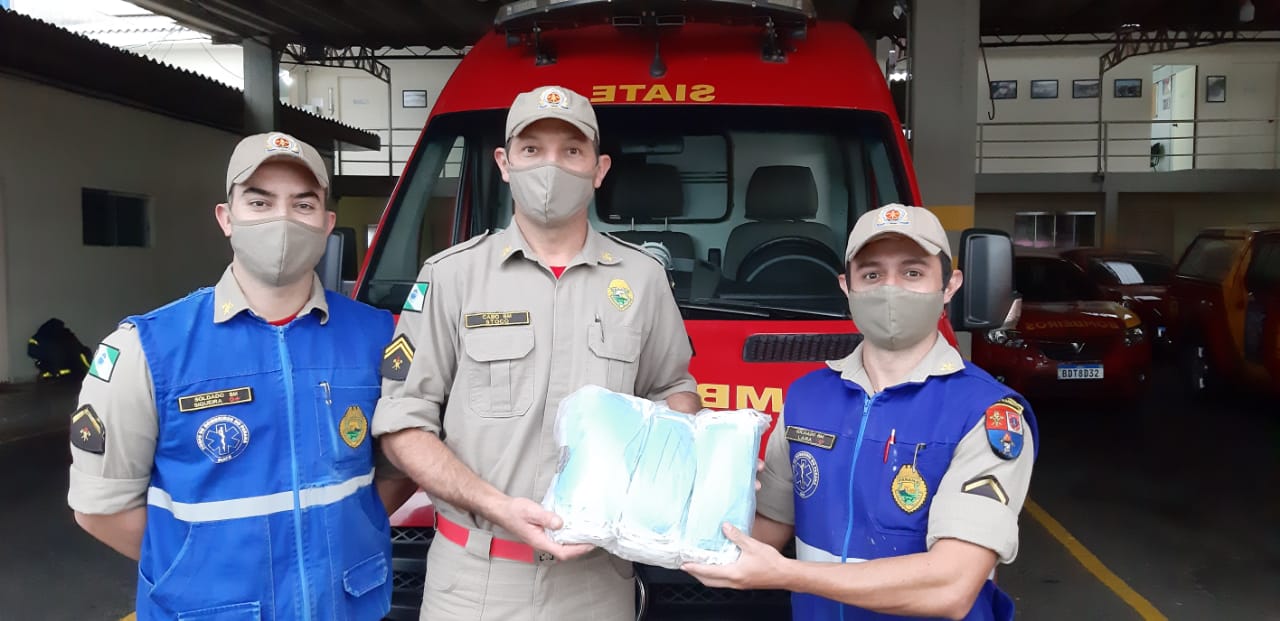 272 máscaras cirúrgicas são doadas ao Corpo de Bombeiros de Guarapuava pela Unicentro