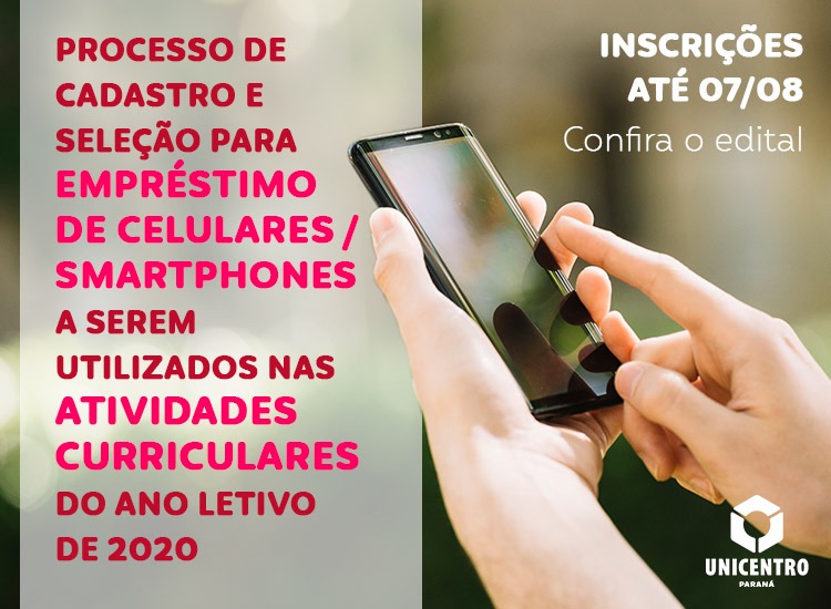 Unicentro inicia processo de seleção de estudantes para disponibilização de celulares