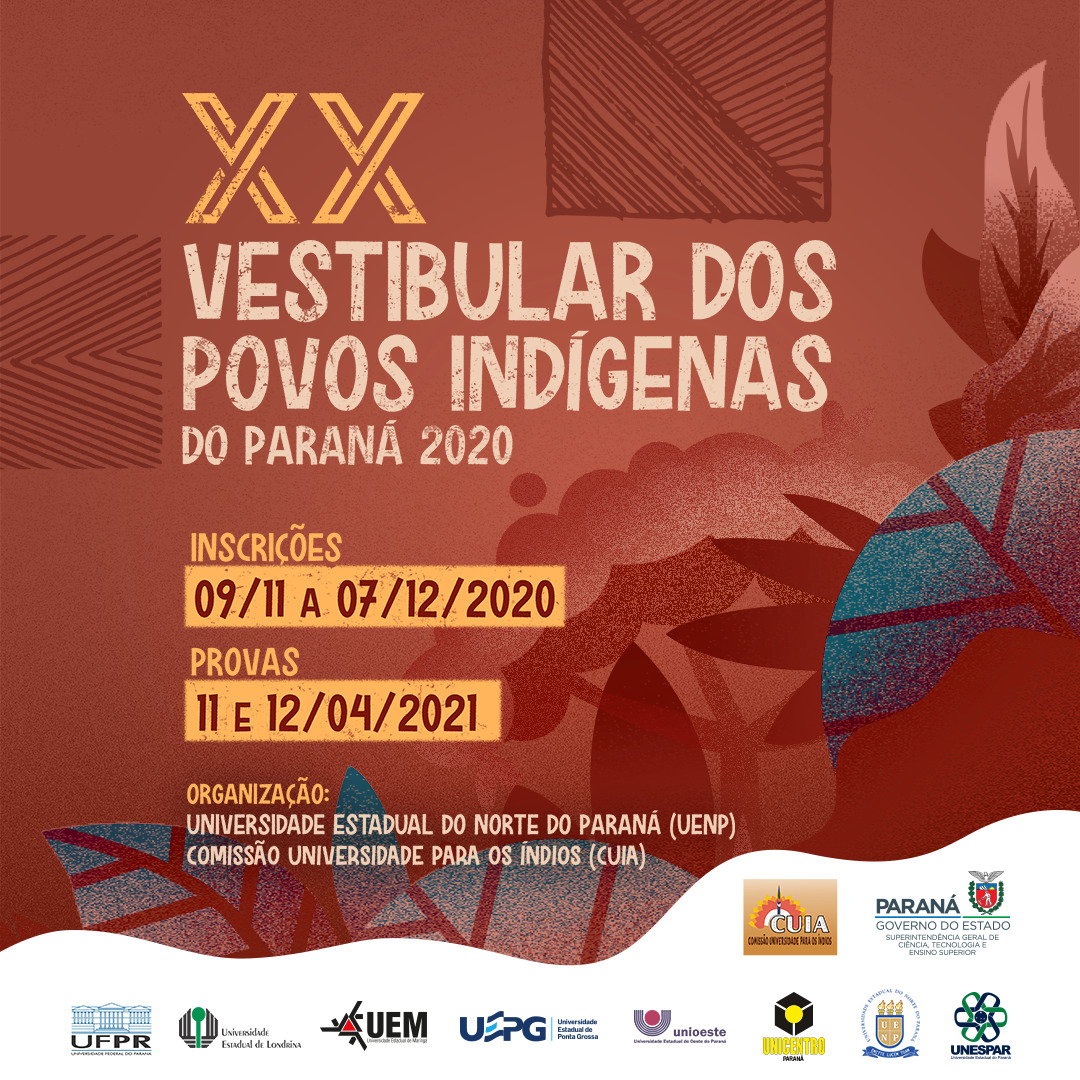 20º Vestibular dos Povos Indígenas do Paraná está com inscrições abertas