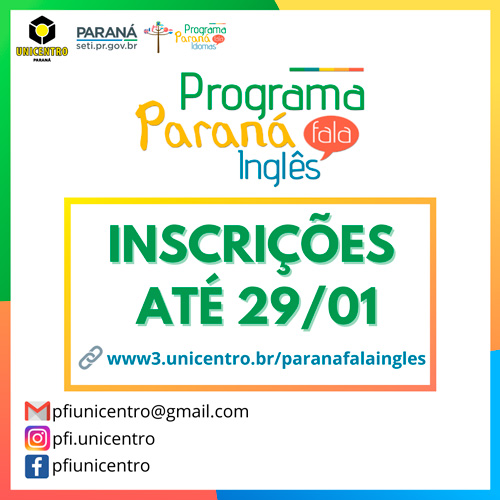 Paraná Fala Inglês está com inscrições abertas e terá aulas remotas no primeiro semestre
