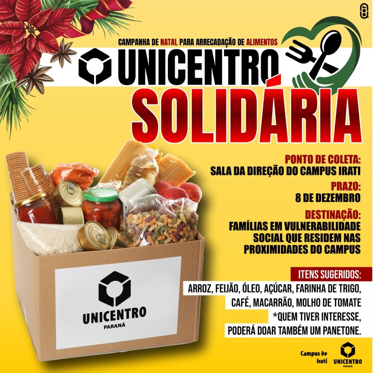 Campus de Irati lança campanha “Natal Solidário”