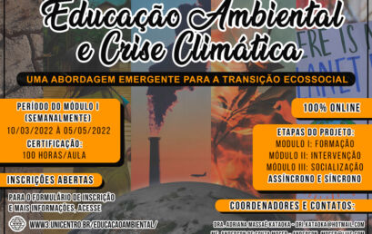 Unicentro tem inscrições abertas para curso sobre educação ambiental e crise climática