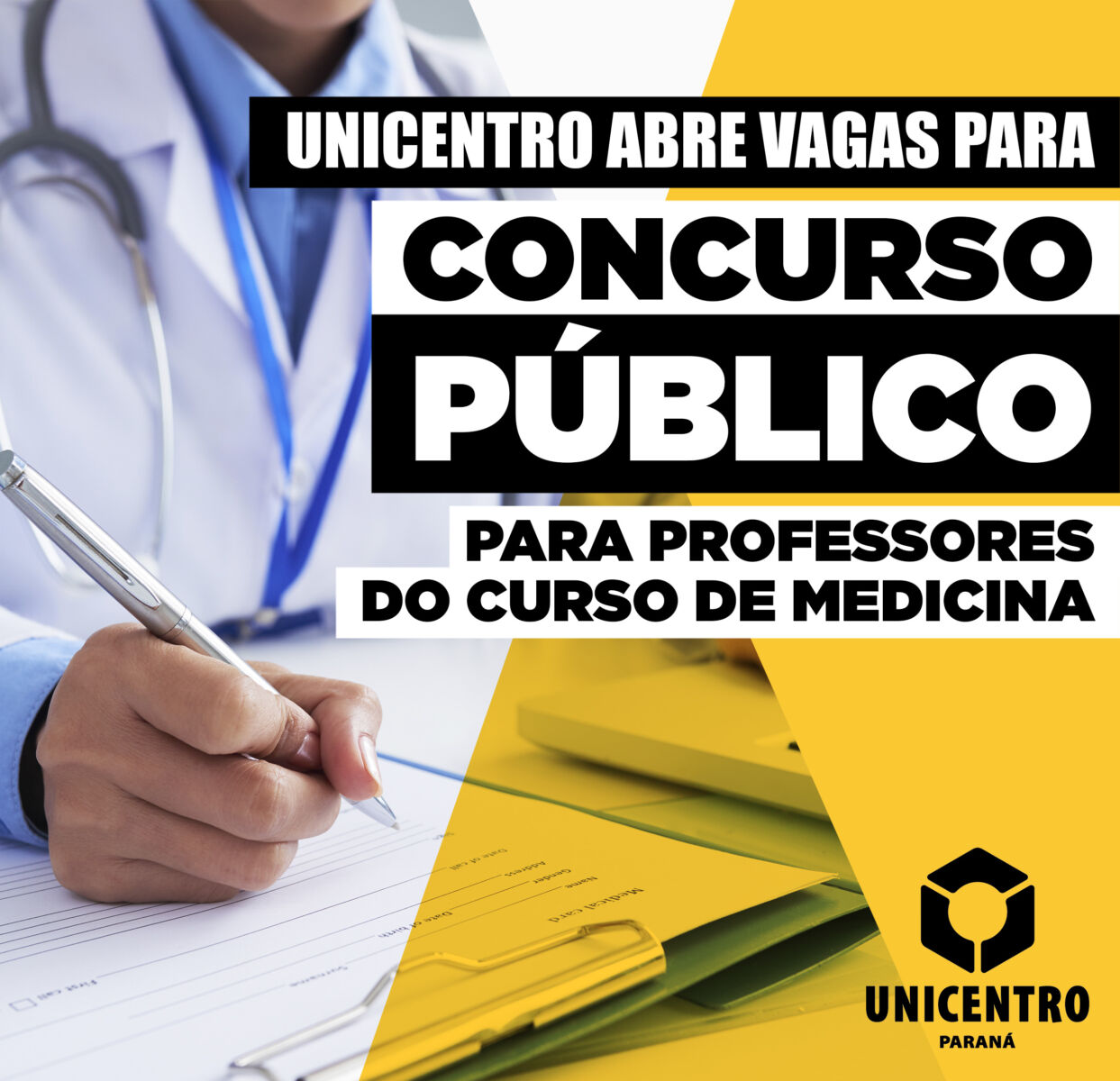 Unicentro vai realizar concurso para professores para o Departamento de Medicina
