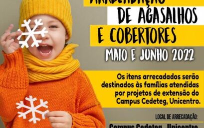 Campus Cedeteg realiza campanha para arrecadação de agasalhos e cobertores