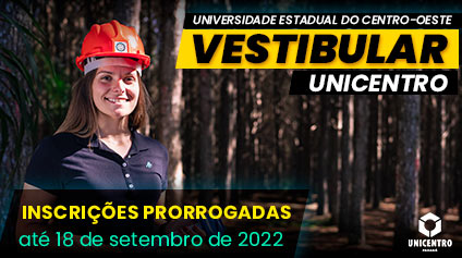 Terminam domingo as inscrições para o Vestibular Unicentro 2023