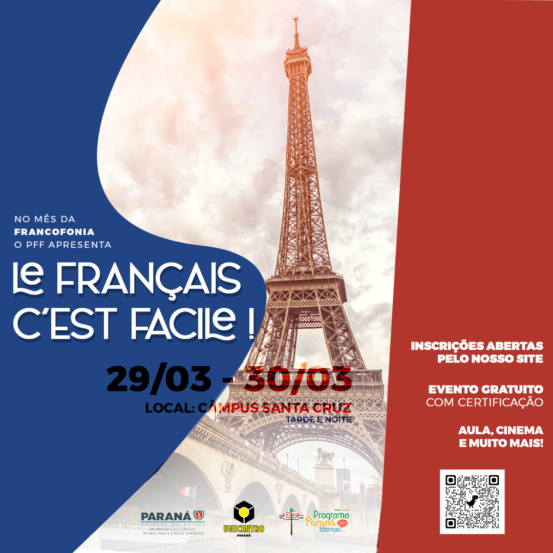 Língua francesa em destaque amanhã e quinta-feira, na Unicentro
