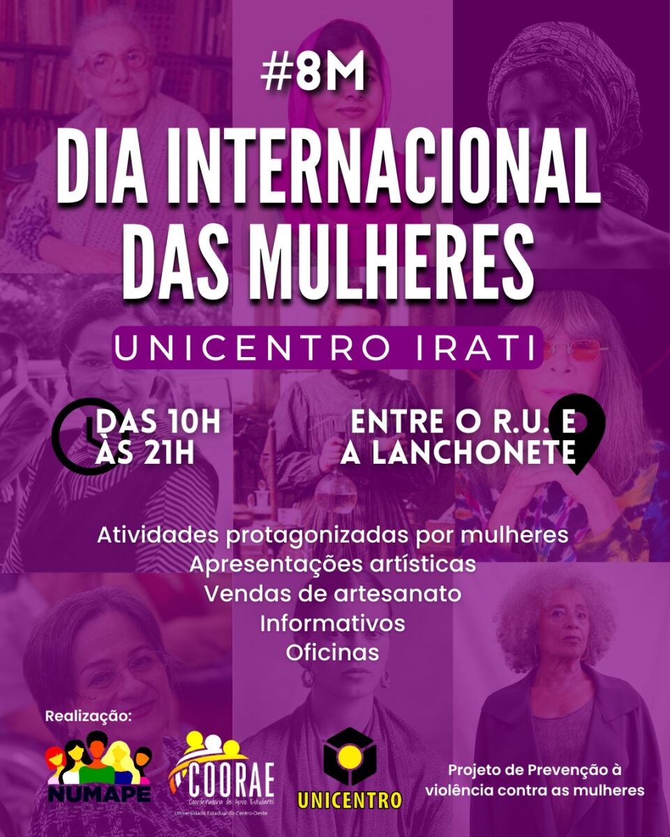 Dia Internacional da Mulher tem programação especial no Câmpus Irati da Unicentro