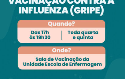 Vacina da gripe já está disponível na Unidade Escola de Enfermagem da Unicentro