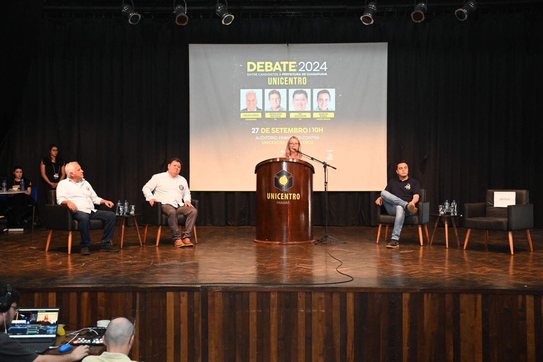 Debate entre candidatos a prefeito de Guarapuava mobiliza comunidade acadêmica na Unicentro