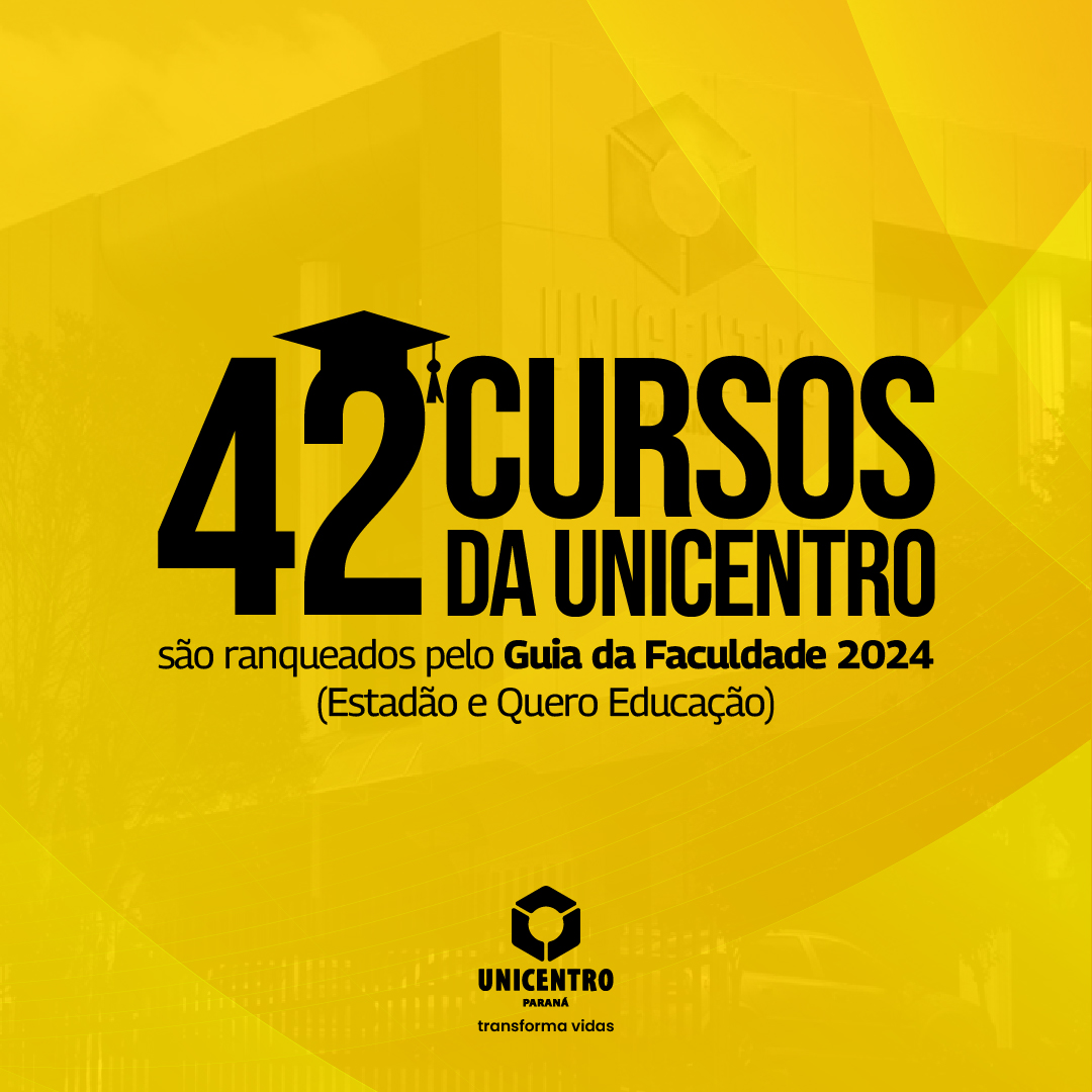 Unicentro tem 42 cursos de graduação estrelados no Guia da Faculdade do Estadão 2024