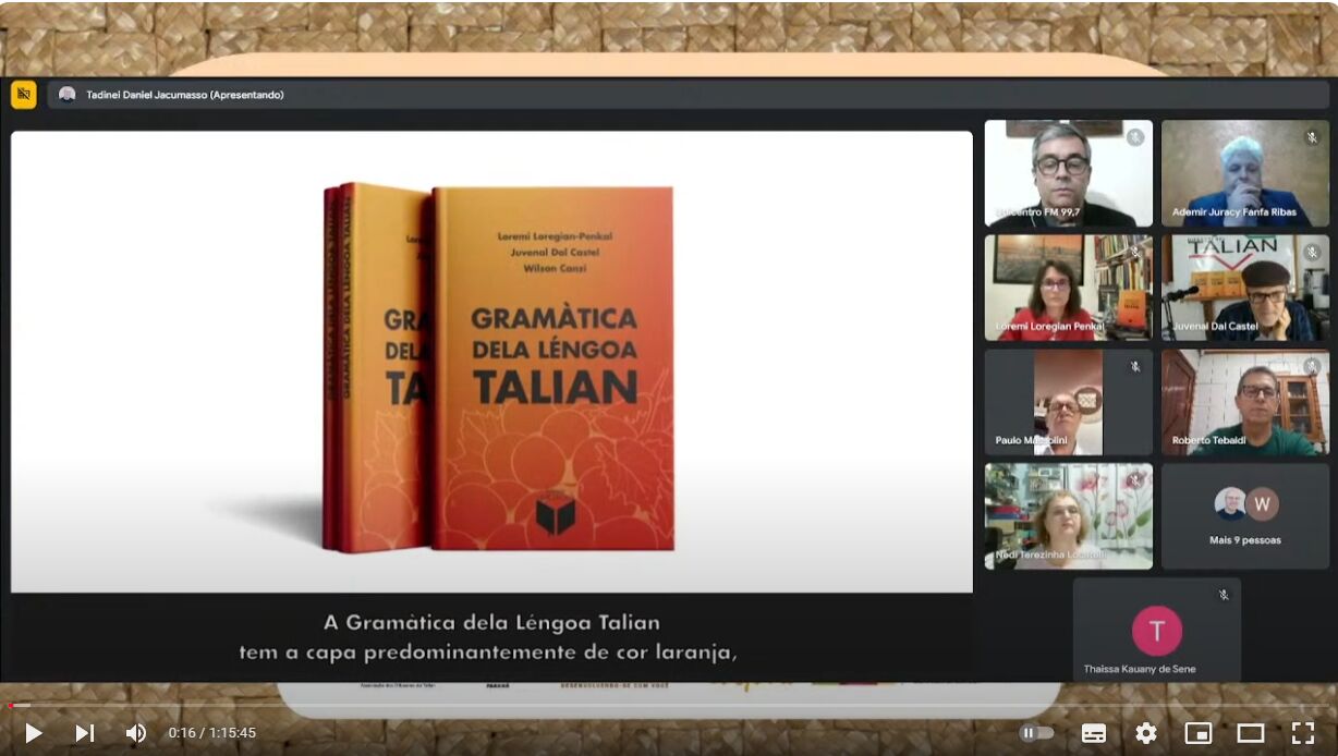 Lançamento da “Gramàtica dela Léngoa Talian” é marco histórico para língua de imigração