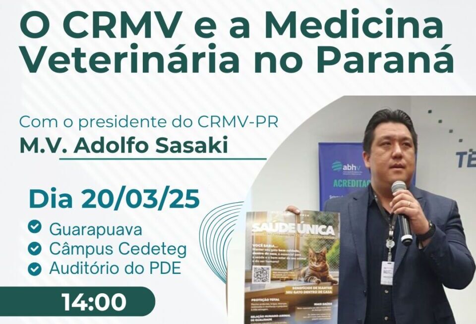 Unicentro recebe palestra sobre a Medicina Veterinária no Paraná nesta quinta (20)
