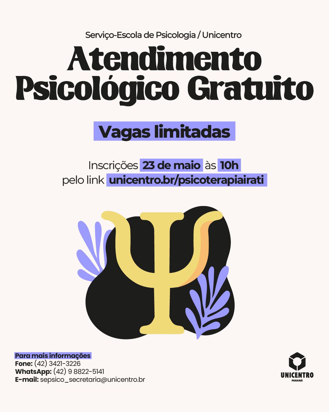 Serviço-Escola de Psicologia abre lista de espera para atendimento individual