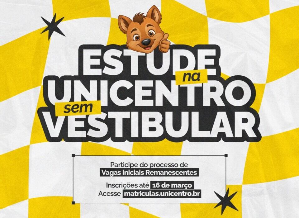 Unicentro abre inscrições para vagas remanescentes em cursos de graduação