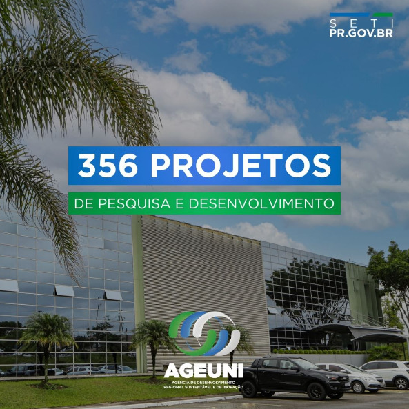 AGEUNI – 356 PROJETOS DE PESQUISA E DESENVOLVIMENTO