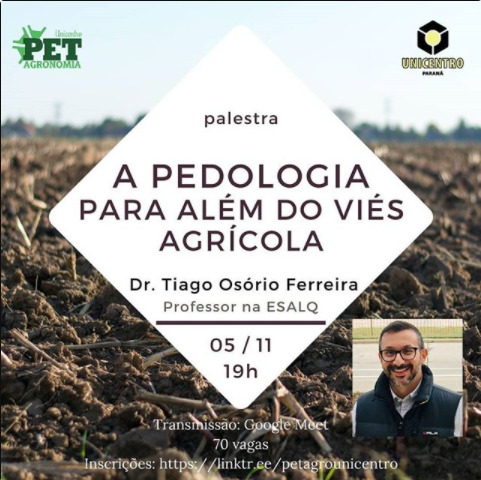 Palestra ”A pedologia para além do viés agrícola”