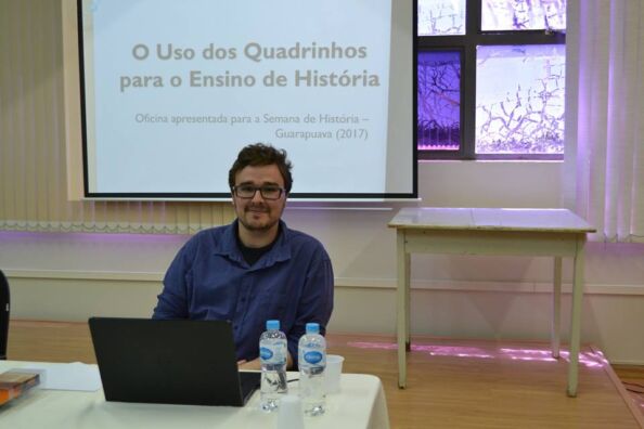 [2018] Oficina: “Produção de quadrinhos para o ensino de História” ministrada pelo professor Ms. Rodolfo Grande Neto do Departamento de História da UNICENTRO