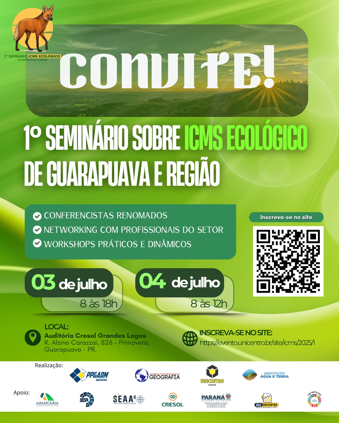 1º Seminário sobre ICMS Ecológico de Guarapuava e Região