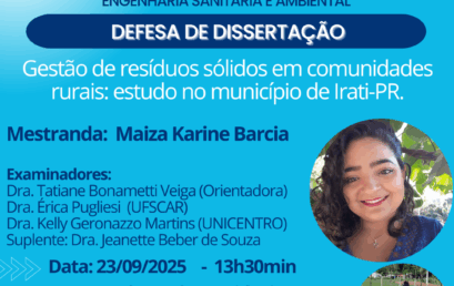 Defesa PPGESA/UNICENTRO – Maiza Karine Barcia, 23/09/2025 – 13:30h