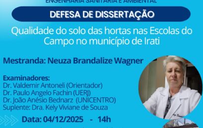 Defesa de mestrado – Neuza Brandalize Wagner, 04/12/2025 – 14h