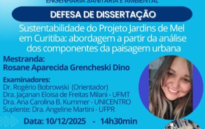 Defesa de mestrado – Rosane Ap. Grencheski Dino, 10/12/2025 – 14:30h