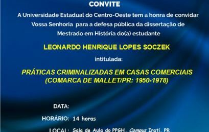 Defesa Pública de Dissertação Leonardo Henrique Lopes Soczek