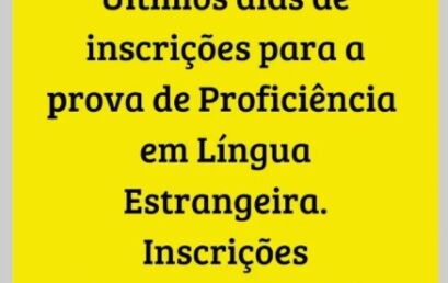 Inscrições para o Exame de Proficiência encerram nesta terça-feira (08/10)