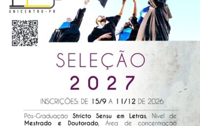 Seleção para Alunos Regulares de Mestrado e Doutorado – Turma 2027