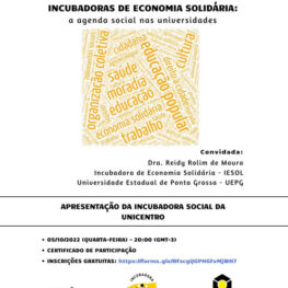Incubadoras de Economia Solidária: a agenda social nas universidades