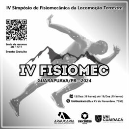 IV Simpósio de Fisiomecânica da Locomoção Terrestre