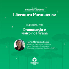 Sábados Literários – 13ª Edição – Literatura Paranaense