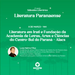 Sábados Literários – 13ª Edição – Literatura Paranaense