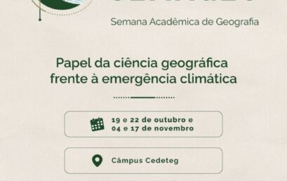 XXIX Semana de Geografia da Unicentro (Cedeteg)