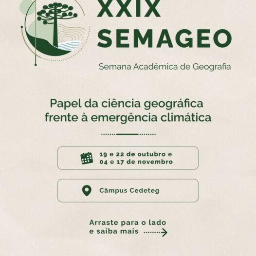 XXIX Semana de Geografia da Unicentro (Cedeteg)