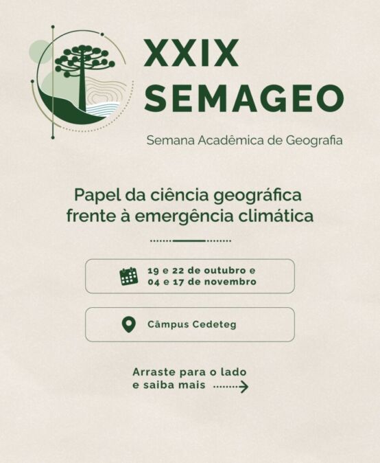 XXIX Semana de Geografia da Unicentro (Cedeteg)